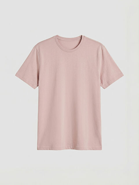 LCWAIKIKI Classic Bisiklet Yaka Penye Erkek Tişört - S60418Z8-ZLY