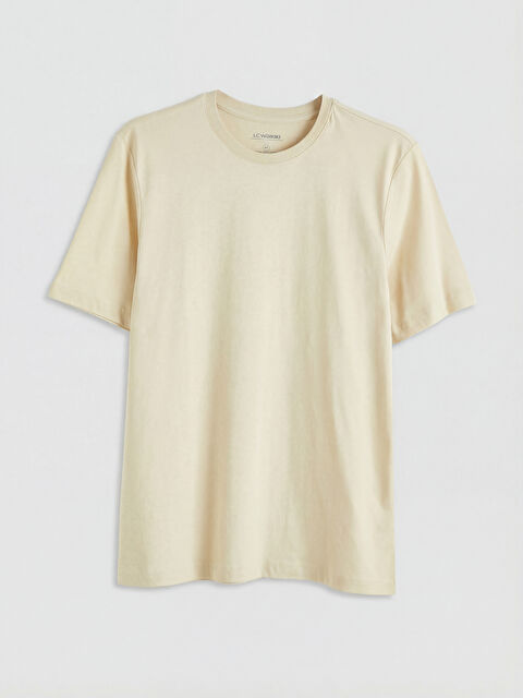 LCWAIKIKI Classic Bisiklet Yaka Penye Erkek Tişört - S60418Z8-ZU9