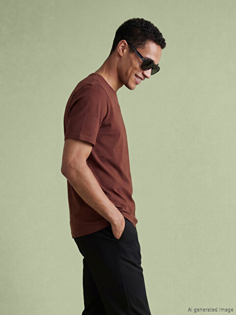 LCWAIKIKI Classic Bisiklet Yaka Erkek Penye Tişört - S60418Z8-2BX