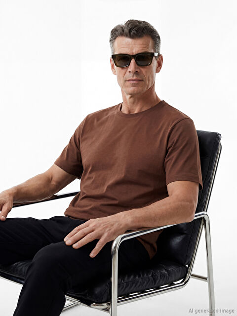 LCWAIKIKI Classic Bisiklet Yaka Erkek Penye Tişört - S60418Z8-Z4G