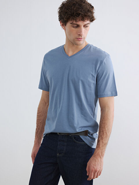 LCWAIKIKI Classic V Yaka Penye Erkek Tişört