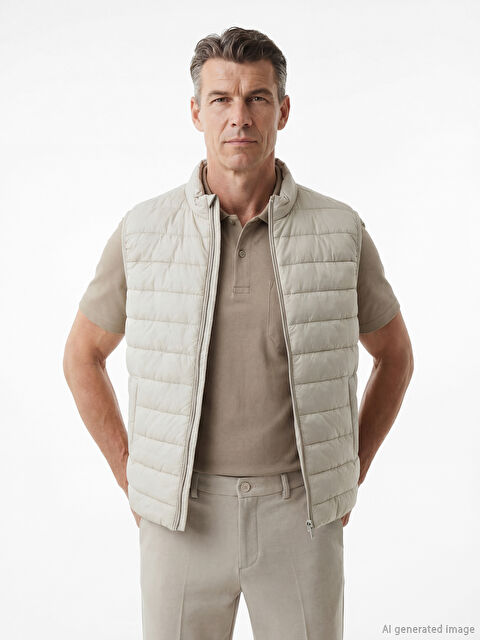 LCWAIKIKI Classic Standart Kalıp Dik Yaka Erkek Şişme Yelek - S60424Z8-Y0A