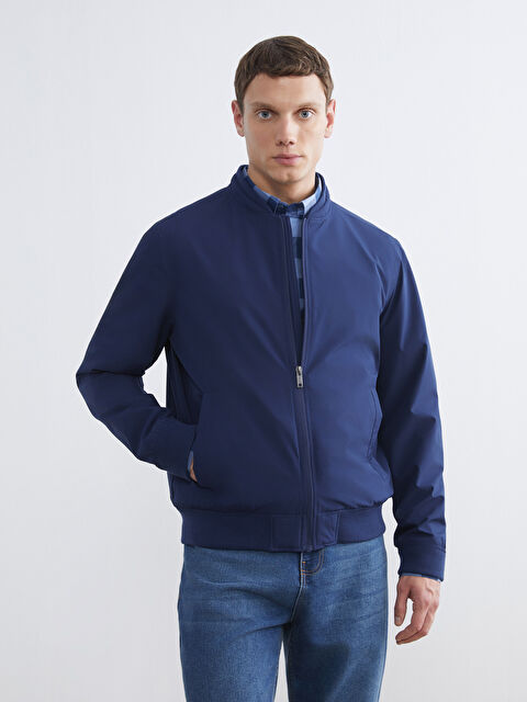 LCWAIKIKI Classic Standart Kalıp Kolej Yaka Erkek Mont - S60469Z8-8N4