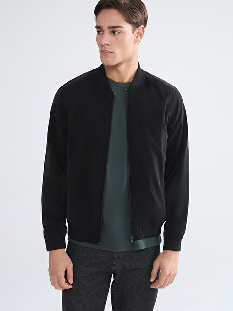 LCWAIKIKI Classic Standart Kalıp Kolej Yaka Erkek Bomber Mont - S60471Z8-CVL