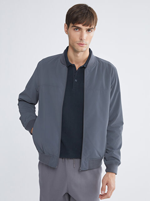 LCWAIKIKI Classic Standart Kalıp Kolej Yaka Erkek Bomber Mont - S60471Z8-R3Y