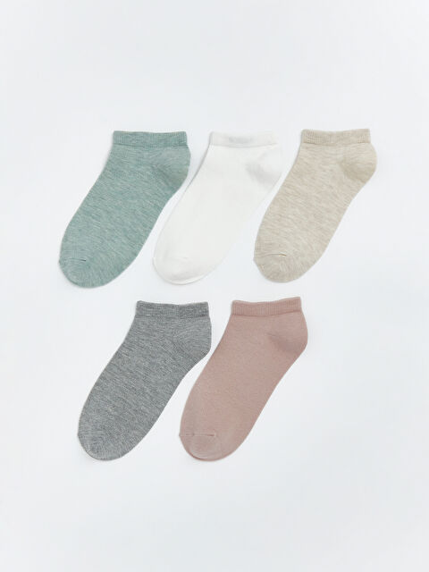 LCW DREAM Kadın Düz Patik Çorap 5'li - S60633Z8-LAF