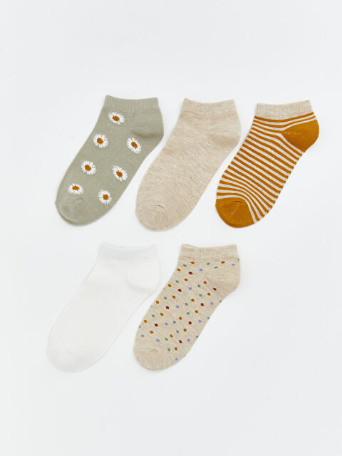 LCW DREAM Desenli Kadın Patik Çorap 5'li - S60649Z8-GMG