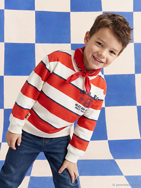 LCW Kids Bisiklet Yaka Erkek Çocuk Sweatshirt - S60674Z1-LQA