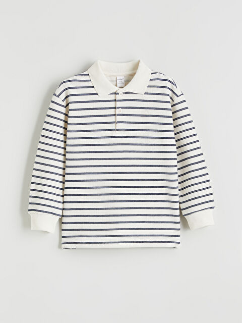 LCW Kids Polo Yaka Çizgili Erkek Çocuk Tişört - S60675Z1-LQA