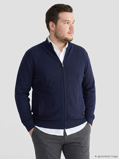 LCWAIKIKI Classic Dik Yaka Erkek Triko Hırka - S60743Z8-RFH