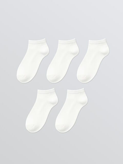 LCW DREAM Woman WHITE Trainer Socks - S60768Z8-FFB