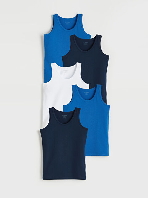 LCW Kids Bisiklet Yaka Erkek Çocuk Atlet 5'li - S60787Z4-JUF