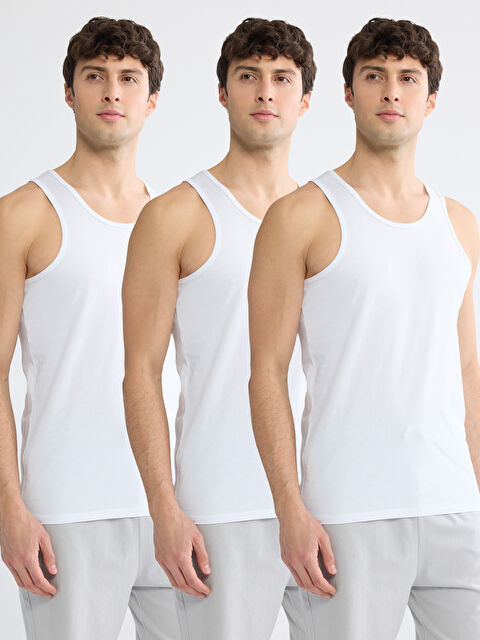 LC WAIKIKI U Yaka Erkek Atlet 3'lü - S60798Z8-VC4