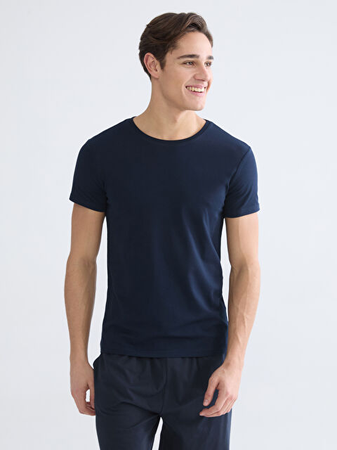 LC WAIKIKI Bisiklet Yaka Kısa Kollu Erkek Atlet - S60803Z8-DWP