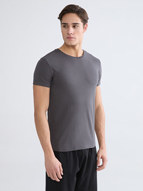 LC WAIKIKI Bisiklet Yaka Kısa Kollu Erkek Atlet - S60803Z8-HJU