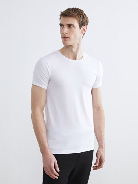 LC WAIKIKI Bisiklet Yaka Kısa Kollu Erkek Atlet - S60803Z8-VC4