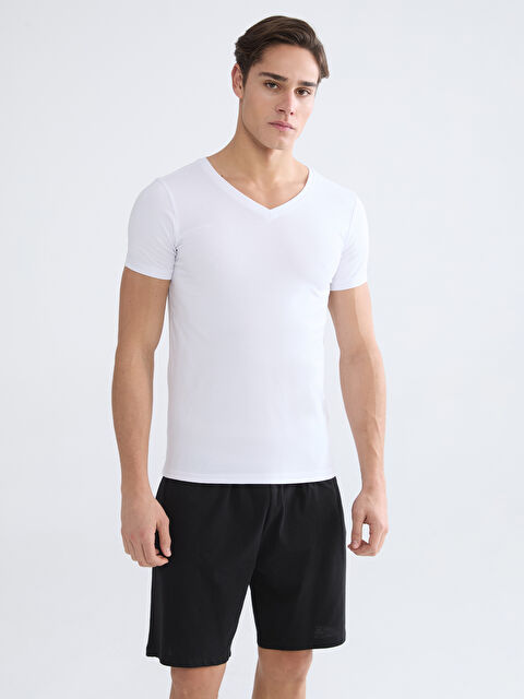 LC WAIKIKI V Yaka Kısa Kollu Erkek Atlet - S60809Z8-VC4