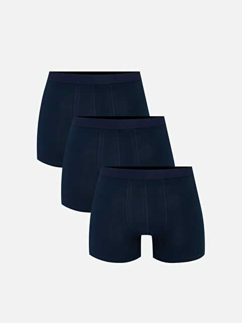 LC WAIKIKI Loose Fit Pamuklu Esnek Erkek Boxer 3'lü  - S60829Z8-DWP