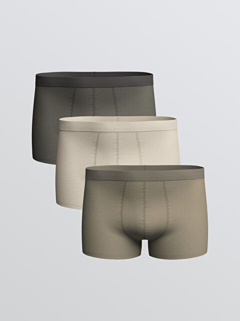 LC WAIKIKI Loose Fit Pamuklu Esnek Erkek Boxer 3'lü  - S60829Z8-KL8