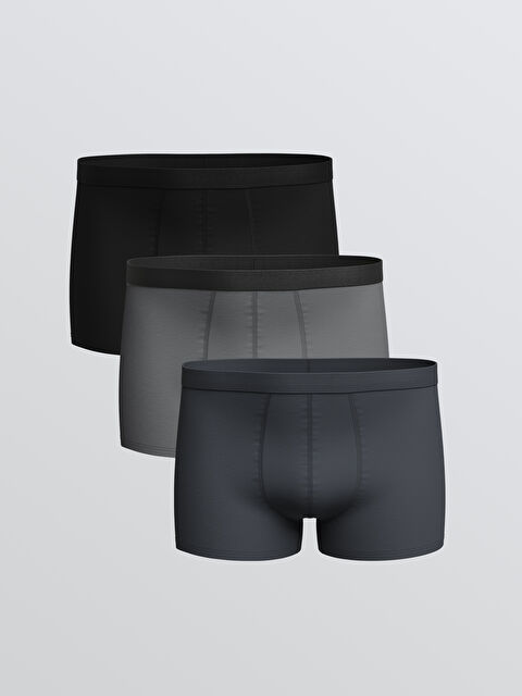 LC WAIKIKI Loose Fit Pamuklu Esnek Erkek Boxer 3'lü  - S60829Z8-HKS