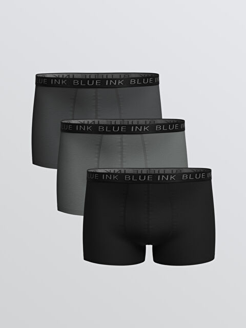 LC WAIKIKI Standart Kalıp Pamuklu Esnek Erkek Boxer 3'lü - S60831Z8-GYS