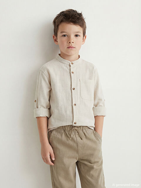 LCW Kids Hakim Yaka Erkek Çocuk Gömlek - S60868Z1-G7L