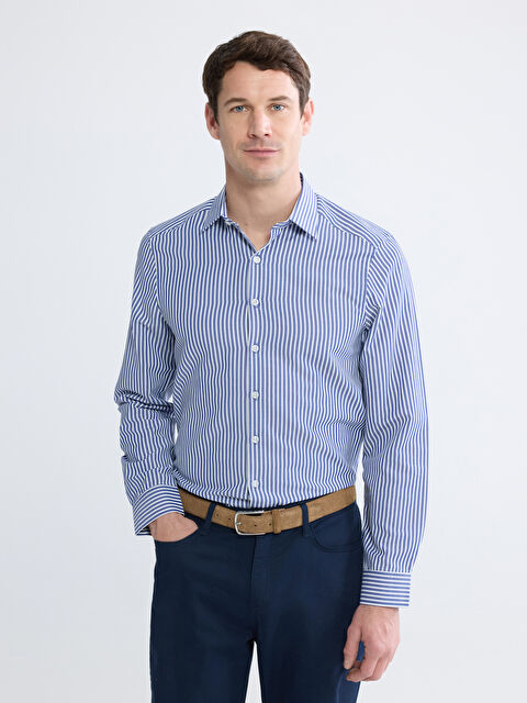LCW BUSINESS Slim Fit Çizgili Erkek Gömlek - S60908Z8-LGS