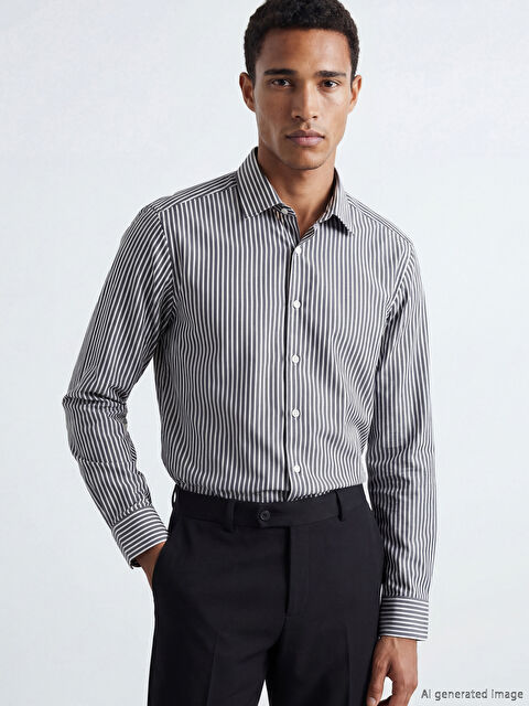 LCW BUSINESS Slim Fit Striped Men's Shirt