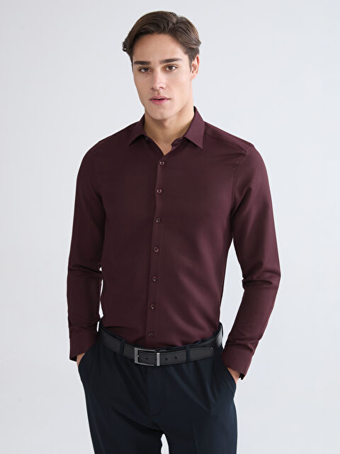LCWAIKIKI Classic Slim Fit Armürlü Erkek Gömlek - S60910Z8-21P