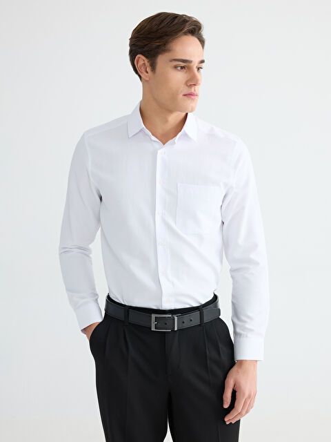 LCWAIKIKI Classic Regular Fit Armürlü Erkek Gömlek - S60911Z8-Q6K