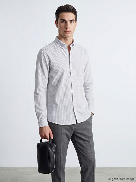 LCWAIKIKI Classic Regular Fit Ekose Erkek Gömlek - S60915Z8-LMK