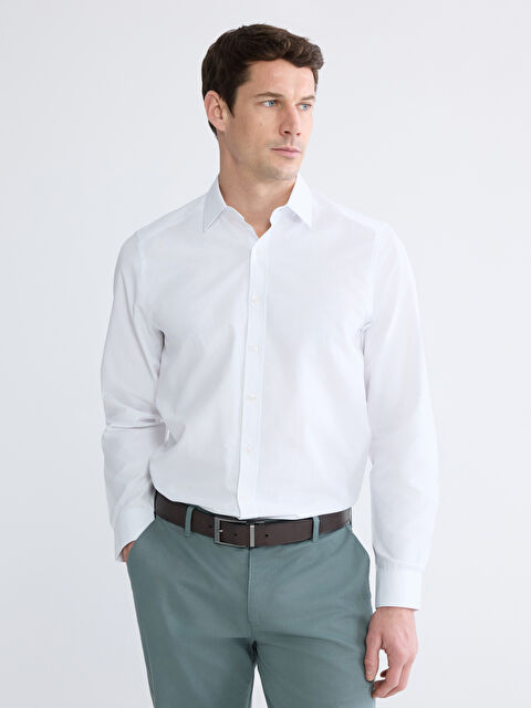 LCWAIKIKI Classic Slim Fit Uzun Kollu Erkek Gömlek - S61025Z8-Q6K