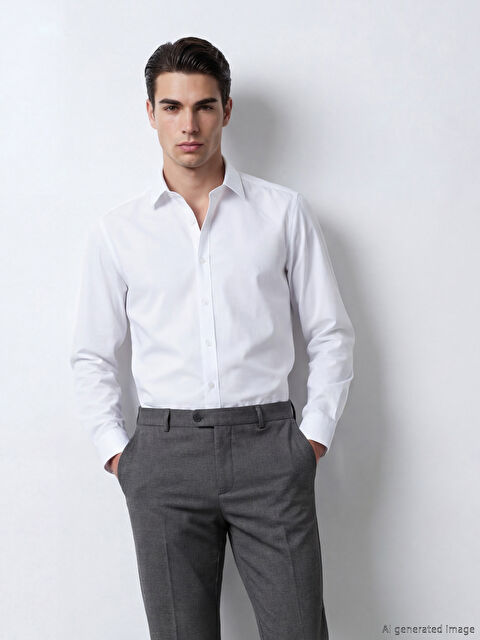 LCWAIKIKI Classic Slim Fit Erkek Gömlek - S61025Z8-Q6K