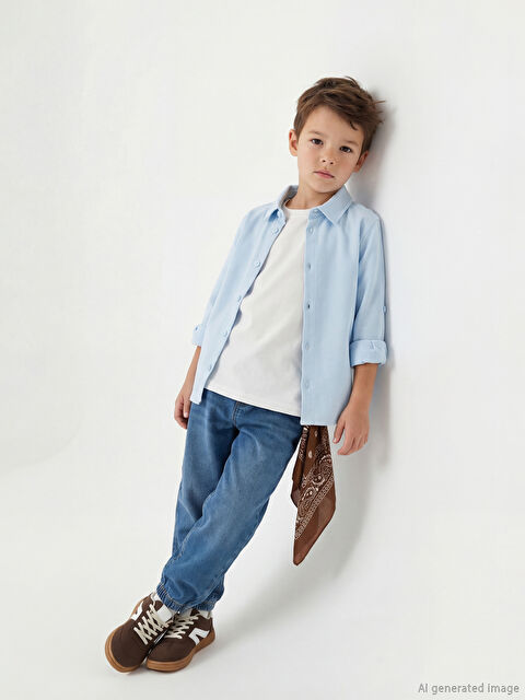 LCW Kids Beli Lastikli Erkek Çocuk Jean Pantolon - S61135Z1-H45