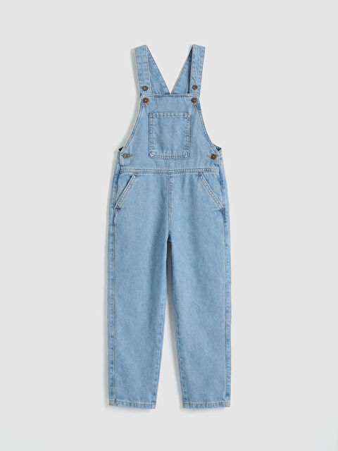 LCW Kids Kare Yaka Erkek Çocuk Jean Salopet - S61136Z1-H45