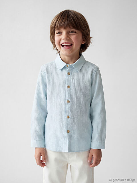 LCW Kids Dokulu Erkek Çocuk Gömlek - S61154Z1-G5Z
