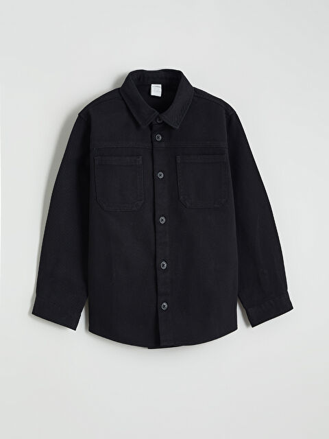 LCW Kids ბიჭი შავი პერანგი - S61180Z1-CVL