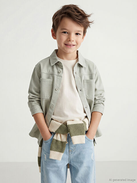 LCW Kids Uzun Kollu Erkek Çocuk Gömlek - S61180Z1-GGY