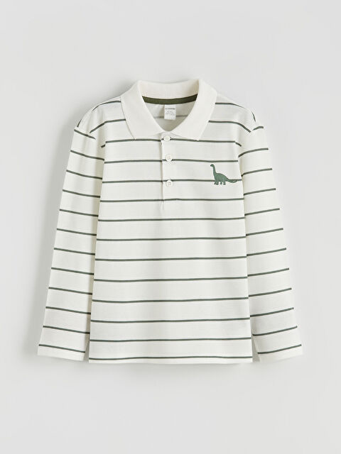 LCW Kids Erkek Çocuk Çizgili Polo Yaka Tişört - S61211Z1-SWC