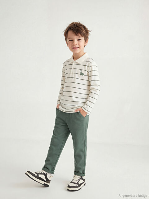 LCW Kids Polo Shirt and Trousers for Boys - S61213Z1-SWC