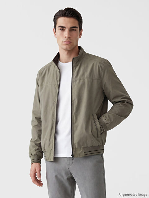 LCWAIKIKI Classic Mock Neck Reversible Men's Coat