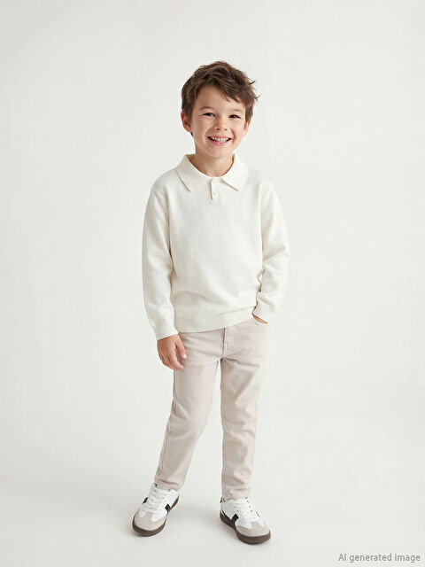 LCW Kids Beli Ayarlanabilir Lastikli Erkek Çocuk Pantolon - S61289Z1-QW6