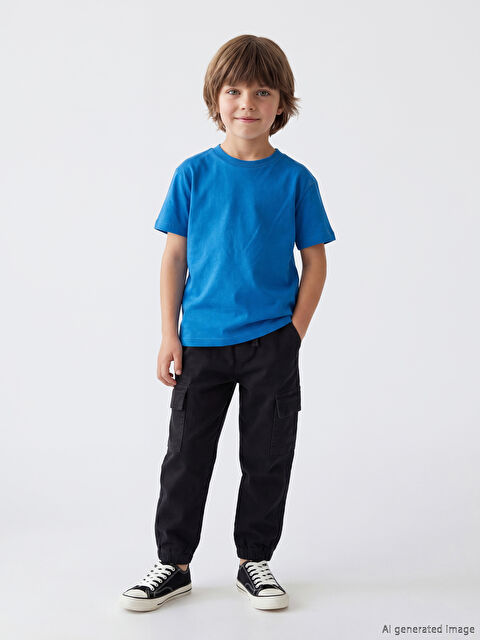LCW Kids Beli Lastikli Erkek Çocuk Kargo Pantolon