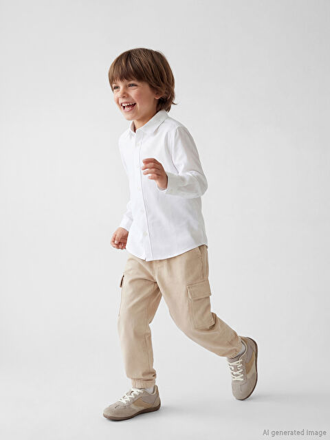 LCW Kids Beli Lastikli Erkek Çocuk Kargo Pantolon - S61291Z1-FKU