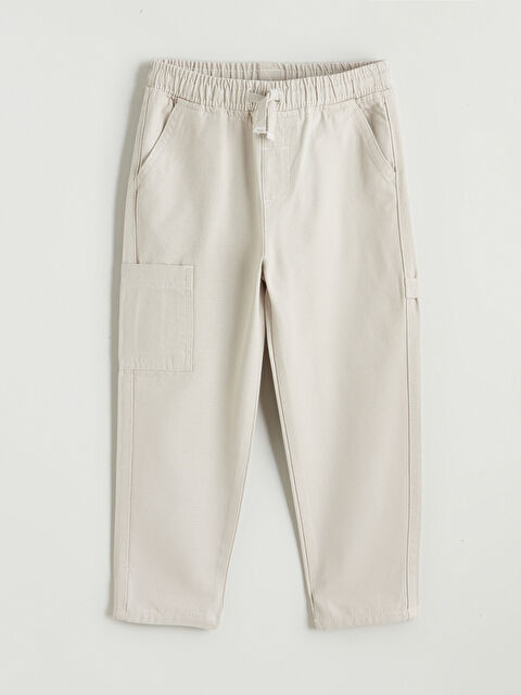 LCW Kids Beli Lastikli Erkek Çocuk Kargo Kanvas Pantolon - S61293Z1-G7L