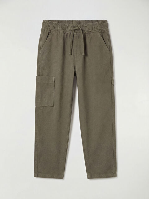 LCW Kids Beli Lastikli Erkek Çocuk Kargo Kanvas Pantolon - S61293Z1-R1E