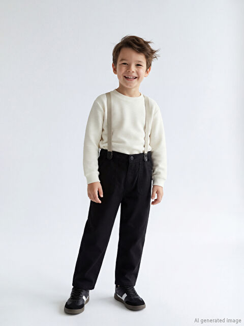 LCW Kids Beli Lastikli Askılı Erkek Çocuk Pantolon - S61294Z1-CVL