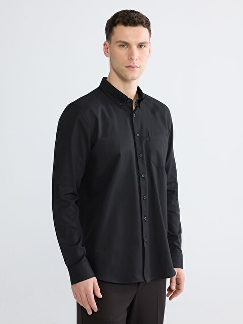 LCWAIKIKI Classic Regular Fit Armürlü Erkek Gömlek - S61333Z8-RQL