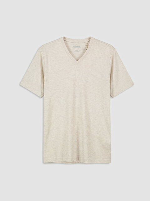 LCWAIKIKI Classic تيشيرت جيرسي بياقة على شكل حرف V للرجال