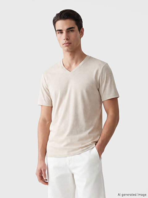 LCWAIKIKI Classic V Neck Jersey Men's T-Shirt